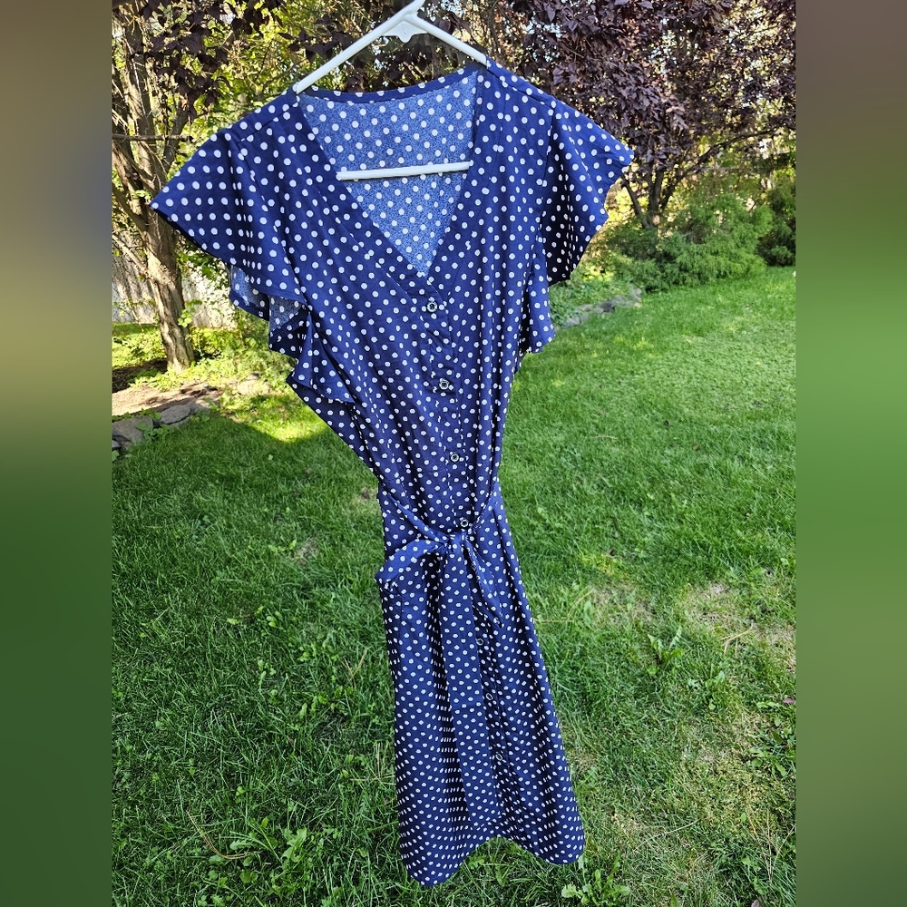 Polka dot midi dress - Picture 1 of 7